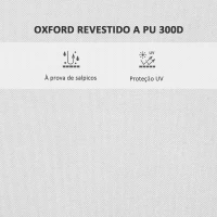 Outsunny Toldo de Substituição 3x3 m para Pérgola de Jardim Cobertura de Substituição para Tenda Dobrável Impermeável Branco(m-4)