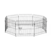 PawHut puppy-uitloop puppyhek box buiten behuizing puppyhek 5 maten(m-1)