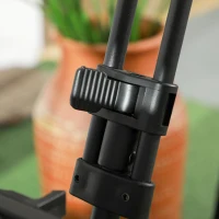 Outsunny Folding Trolley Cart Storage Wagon Beach Trailer 4 Wheels with Handle Overhead Canopy Cart Push Pull for Camping, Grey(m-8)