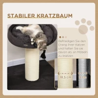 PawHut stevige krabpaal voor grote katten, kattenboom met kattenbed, XXL(m-5)