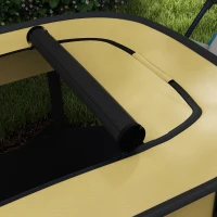 PawHut Foldable Dog Pen with Storage Bag for Indoor/Outdoor Use, Portable Pet playpen, with Ground Stakes - Yellow(m-8)