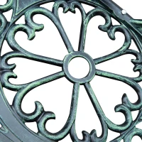 Outsunny Cast Aluminum Garden Bench-Antique Green(m-8)
