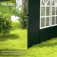 Outsunny Set of Two 3 x 3m Gazebo Frame Replacement Walls - Green(m-5)