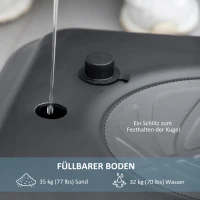 Kosz do koszykówki SPORTNOW z podstawą, regulowany wysokościowo, z kółkami i odporną na pękanie tylną ścianką, stojak na tablicę do koszykówki 220-250 cm, dla dorosłych, stalowy(m-5)