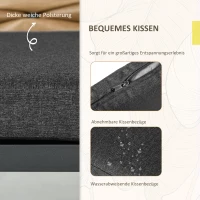 Outsunny Krzesła ogrodowe Krzesła na zewnątrz, Stylowe, mieszczące się w pogodzie, nowoczesne wzornictwo, 57 x 58 x 87cm, Czarny(m-5)