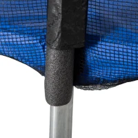 HOMCOM Trambulina Elastica pentru Copii si Adulti cu Plasa de Siguranta si Scara, pentru Interior si Exterior, 223x223x230cm, AlbastrA(m-9)