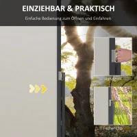 Outsunny Markiza Boczna, Rolowana, Rozsuwana, Ochrona Przeciwsłoneczna, Aluminium/Poliester, 3 x 1,4 m, Jasnoszary(m-5)