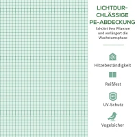Outsunny Szklarnia Przylegająca, odporna na warunki atmosferyczne, zamykane drzwi, 300 cm x 150 cm x 197 cm, Folio, Zielony(m-6)