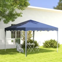 Outsunny 3 x 3cm Adjustable Height Pop-Up Gazebo, with Bag - Blue(m-2)