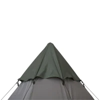 Outsunny 6-Person Outdoor Metal Frame Camping Tent w/ Carrier Bag Grey(m-8)