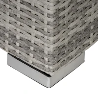 Outsunny Single Seater Rattan Chair Sofa with Padded Cushions, All-Weather PE Wicker Weave Garden Armchair, Armrests Included, Grey(m-9)