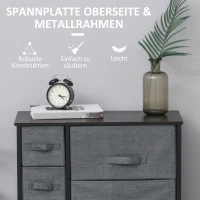 HOMCOM ladekast 7 opvouwbare stoffen lades opbergen kast ladekast(m-6)