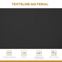 Outsunny Three-Seater Garden Swing Chair, with Canopy - Black(m-7)