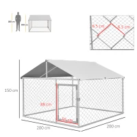 PawHut Cusca de Exterior pentru Caini, Loc de Joaca pentru Caini(m-3)