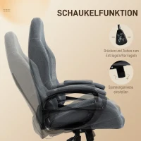 Krzesło biurowe z masażem Vinsetto, fotel biurowy z funkcją masażu, fotel gamingowy z regulacją wysokości, ergonomiczne krzesło obrotowe, fotel z masażem, szary, 64 x 68,5 x 113-121 cm(m-5)