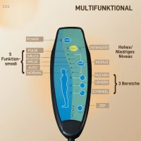 Vinsetto Krzesło biurowe z masażem krzesło obrotowe funkcja masażu fotel biurowy z regulacją wysokości czarny(m-6)