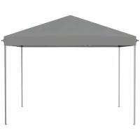 Outsunny 3 x 3 m Pop Up Gazebo, Garden Tent with Removable Mesh Sidewall Netting, Carry Bag for Backyard Patio Outdoor Light Grey(m-9)