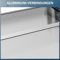 Outsunny Zadaszenie ochronne, osłona przeciwsłoneczna i przeciwdeszczowa, włącznie z uchwytem ściennym, 295x90 cm, Biały(m-7)