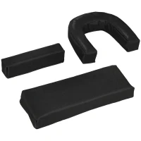 Outsunny Outdoor Foldable Sun Lounger Set of 2, 4 Level Adjustable Backrest Reclining Sun Lounger Chair with Pillow and Reading Hole, Black(m-9)