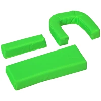 Outsunny Outdoor Foldable Sun Lounger Set of 2, 4 Level Adjustable Backrest Reclining Sun Lounger Chair with Pillow and Reading Hole, Green(m-9)