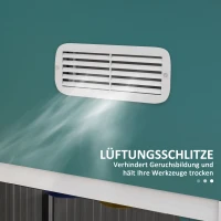 Outsunny Tuinhuis Tuinschuur Gartenschuppen, weerbestendig, 2 ramen, 2 deuren, 238 x 132 x 198,5 cm, Groen(m-6)
