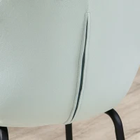 HOMCOM Lot de 4 chaises de salle à manger en velours avec dossier assise rembourrée et pieds en acier vert noir(m-8)