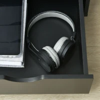 HOMCOM 5 Drawer Mobile Filing Cabinet, Vertical File Cabinet, Modern Rolling Office Storage Organizer Cupboard, Black(m-9)