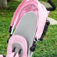 HOMCOM 6 in 1 Kids Trike Push Bike w/ Push Handle, Canopy, 5-point Safety Belt, Storage, Footrest, Brake, for 1-5 Years, Pink(m-9)