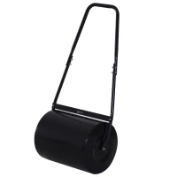 Outsunny Rolo de jardim 30L de aço preenchido com água ou areia 32x40cm Cabo destacável(m-1)