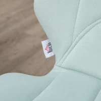 HOMCOM Lot de 4 chaises de salle à manger en velours avec dossier assise rembourrée et pieds en acier vert noir(m-9)