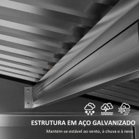 Outsunny Abrigo de Jardim 190x132x187 cm Abrigo de Ferramentas com 2 Janelas de Ventilação e Porta com Fechadura para Pátio Carvalho(m-4)