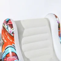 Outsunny Nadmuchiwany worek do siedzenia, Z funkcją bujania, wygodny, odporny na przekłucia, do 80 kg, 94 x 76 x 75 cm(m-8)