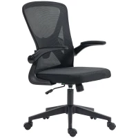 Vinsetto Mesh Back Office Chair, with Flip-Up Arms - Black(m-10)