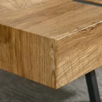 HOMCOM Stolik Kawowy w stylu przemysłowym 105 cm x 60 cm x 42 cm Czarny + Brąz(m-8)