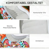 Outsunny Nadmuchiwany worek do siedzenia, Z funkcją bujania, wygodny, odporny na przekłucia, do 80 kg, 94 x 76 x 75 cm(m-5)