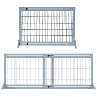 PawHut Brama ochronna dla psów, zabezpieczenie schodów, 180 cm wysoka, regulowana wysokość, Szara + Czarna(m-10)