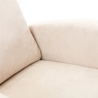 Fauteuil à Bascule design moderne avec dossier haut rembourré - Fauteuil Relax Moderne, Fauteuil rocking-chair, Beige(m-4)