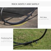 Outsunny Double Sun Lounger - Rocking Sunbed Daybed with Armrest and Headrest Pillow for Two, for Outdoor Patio Garden, Cream White(m-5)