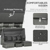 Komplet wypoczynkowy Outsunny z rattanu poliuretanowego(m-5)