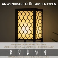 HOMCOM Lampa podłogowa w nowoczesnym designie, 2 półki, przełącznik łańcuszkowy, 26 cm x 26 cm x 156 cm, Czarny + Biały(m-7)