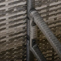 Outsunny 18-cz. Technorattan komplet stolik z krzesłami komplet wypoczynkowy zestaw ogrodowy komplet mebli do siedzenia zestaw(m-9)