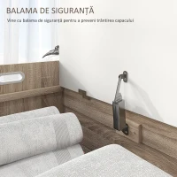 HOMCOM Cutie de Depozitare Modernă cu Lift Top și Spațiu Ascuns pentru Intrare, Living, Cameră de Joacă, 62.4x40x51.5 cm, Alb(m-6)