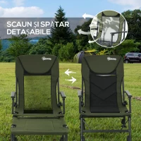 Outsunny Scaun de Pescuit Rabatabil – Ideal pentru Camping sau Excursii(m-5)