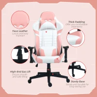 HOMCOM Scaun Gaming, Scaun Gamer de curse, Scaun pentru computer(m-9)