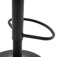 HOMCOM Set 2 Sgabelli da Bar con Schienale, Poggiapiedi e Altezza Regolabile Stile Industriale, Marrone(m-10)