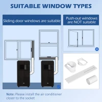 Homcom Aer Conditionat Portabil 9.000 BTU – Racire Rapida si Mobila(m-9)