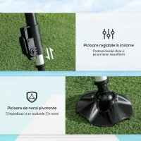 Outsunny Scaun de Pescuit Rabatabil – Ideal pentru Camping sau Excursii(m-6)