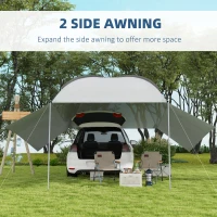 Outsunny Cort Marchiza Portabila pentru Haion Jeep cu 2 Pereti(m-4)