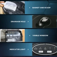 HOMCOM Aparat de Facut Gheata, 12 kg in 24 ore, 9 Cuburi(m-5)