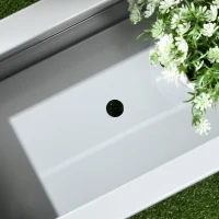 Outsunny stalen plantenbak met afvoergat voor balkon(m-9)